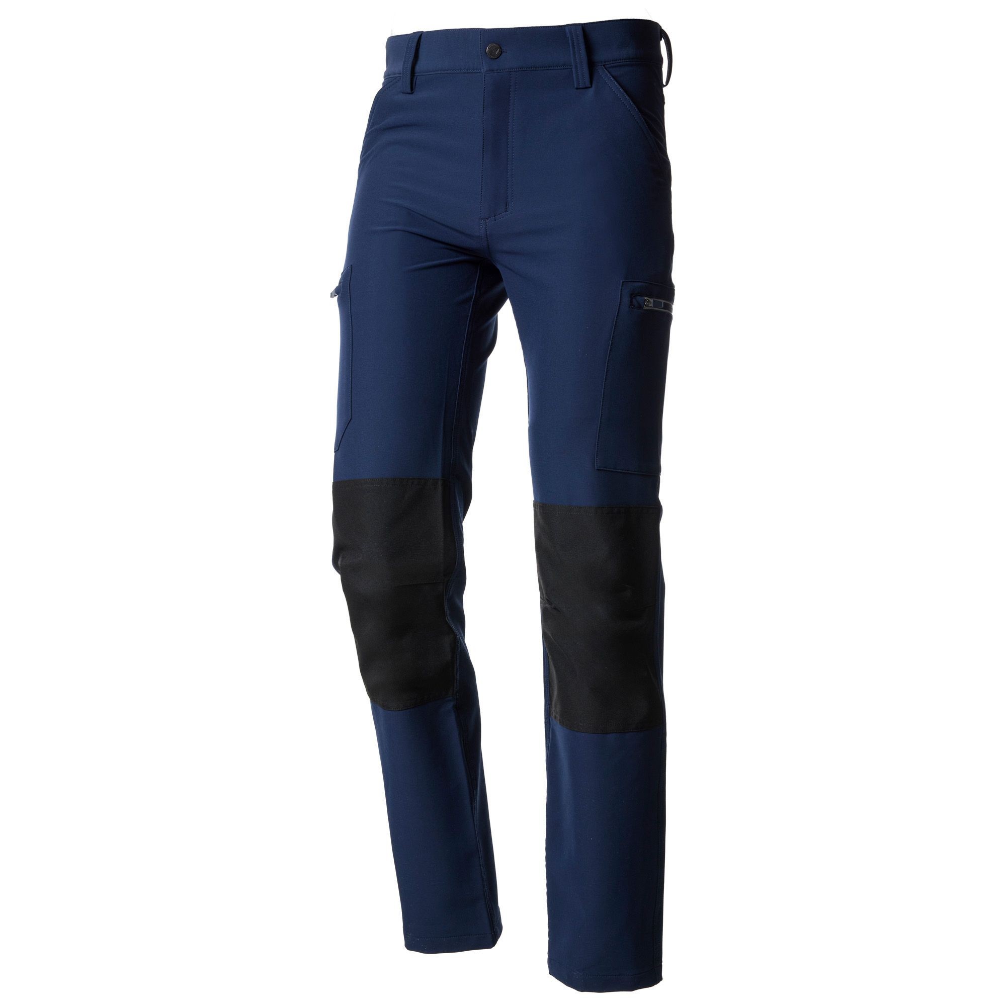 Pantalone da Lavoro Multitasche in Tessuto Stretch 437470 Neri