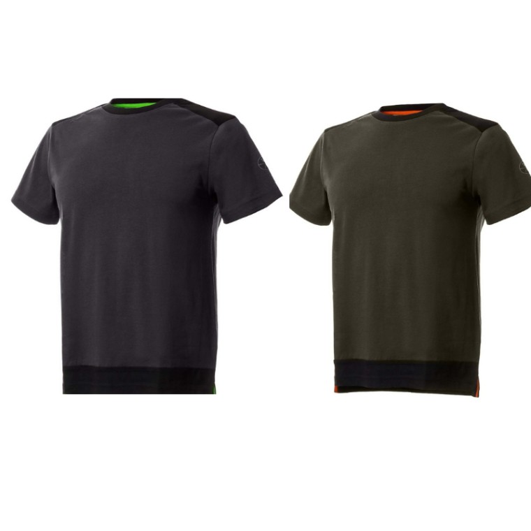 T-Shirt da Lavoro Stretch 100% Cotone Nice Neri 471138