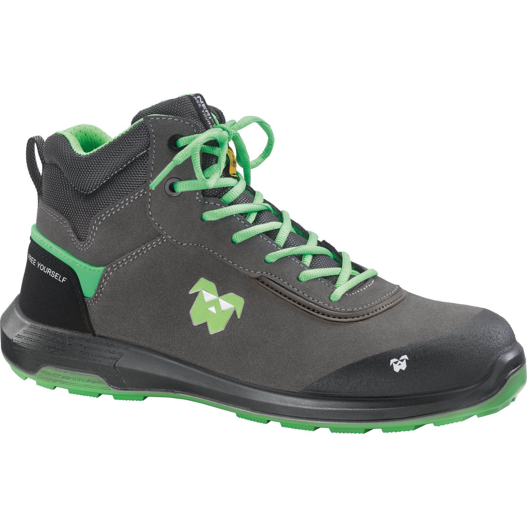 Scarpe Antinfortunistiche Protettive Alte in Crosta Bovina Scamosciata S3 SRC ESD 515804 Neri