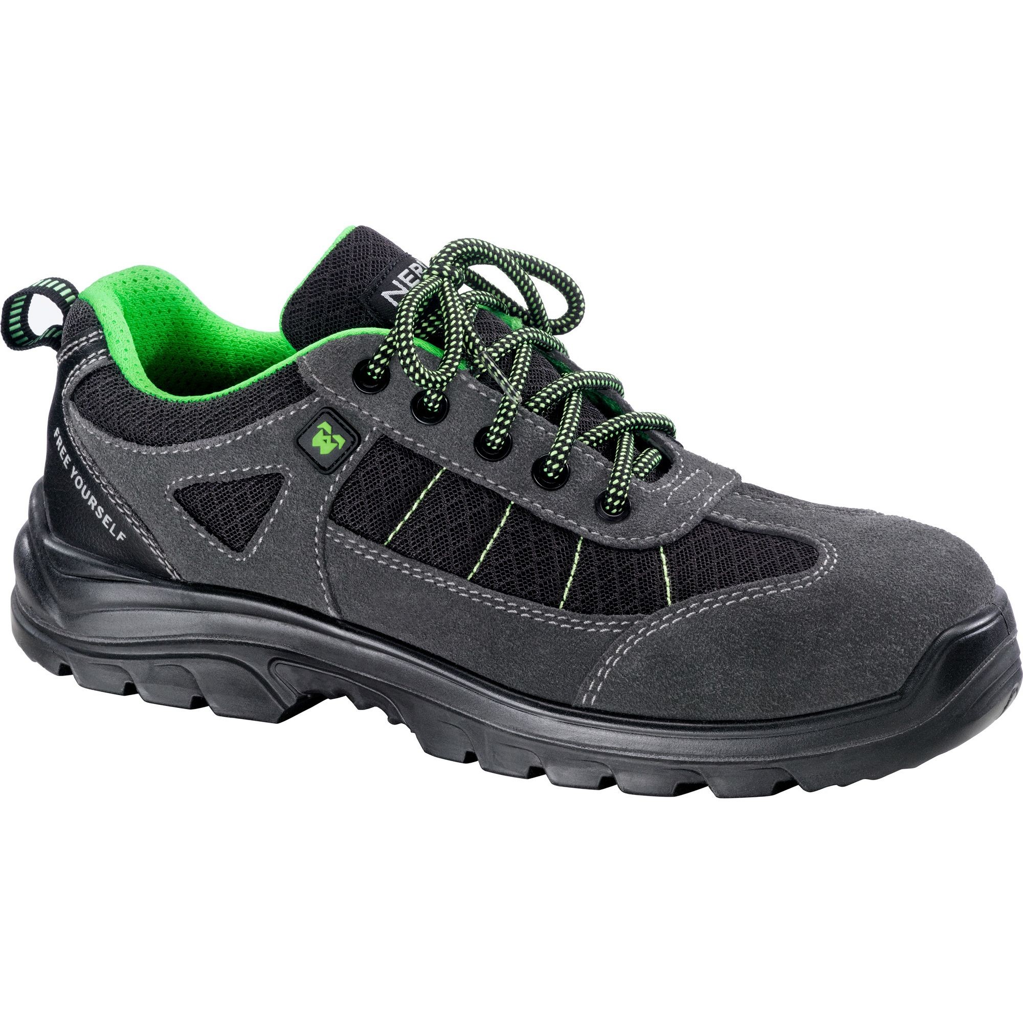 Scarpe Antinfortunistiche Basse in Crosta Bovina Scamosciata S1P SRC 510745 Neri