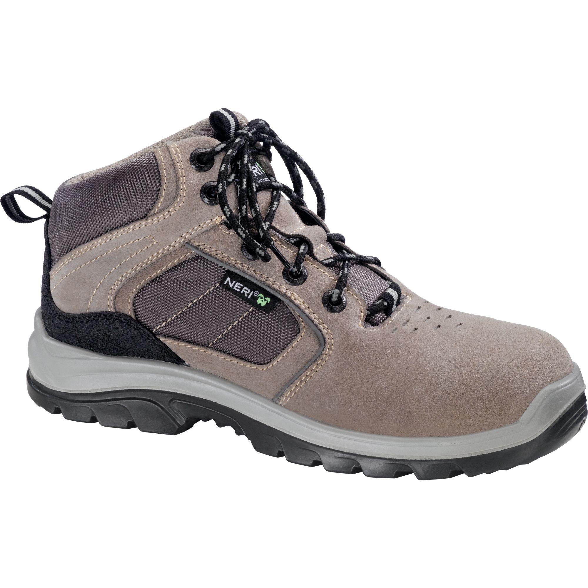 Scarpe Antinfortunistiche Alte in Crosta Bovina Scamosciata S1P SRC 515803 Neri