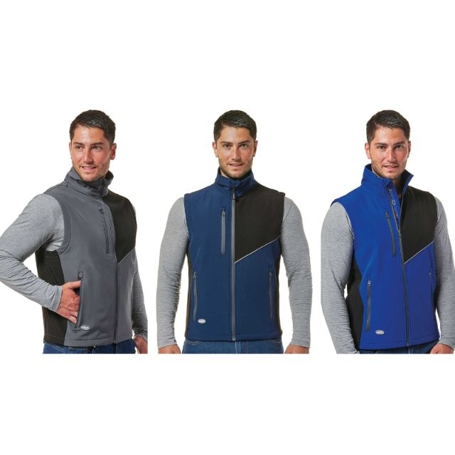 Gilet da Lavoro Logica DAMASCO/1 Imbottito Idropellente Multitasche Softshell