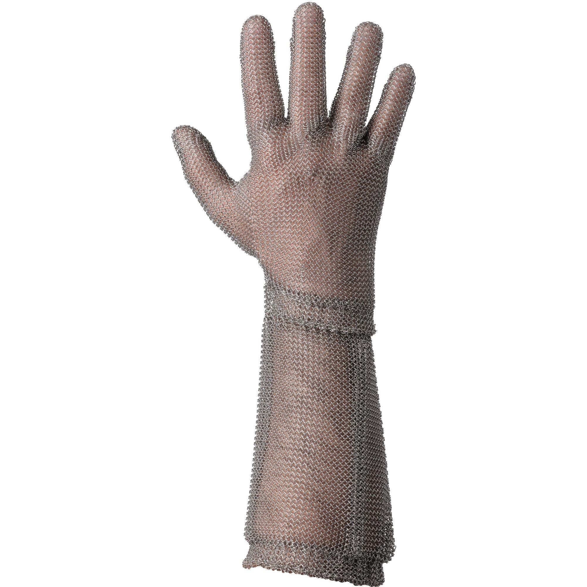 Guanti da Lavoro Antiscannamento Wilco CM 15 in Maglia di Acciaio Inox Neri 330004