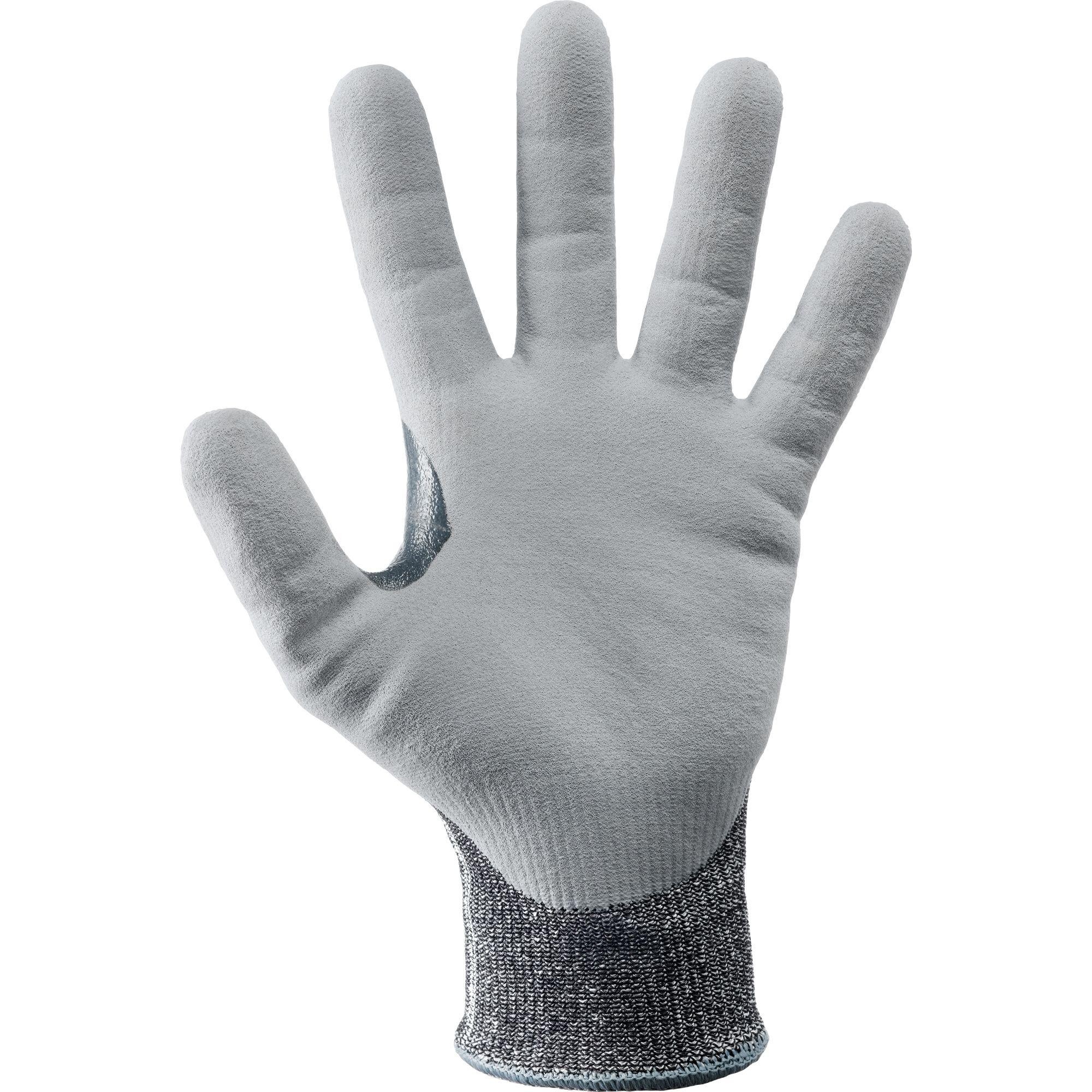 12 Paia - Guanti da Lavoro Grey Steel Antitaglio con Dyneema/Nitrile Neri 337049