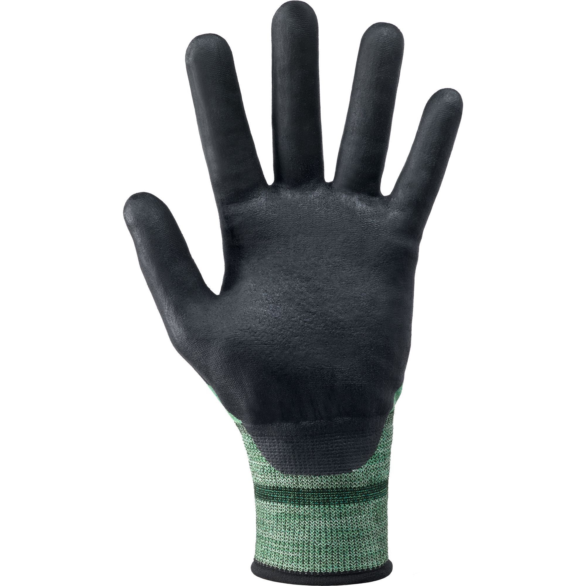12 Paia - Guanti da Lavoro Air Nit Cut5 in Fibre Antitaglio + Nylon/Nitrile Orra Comfort Neri 353123