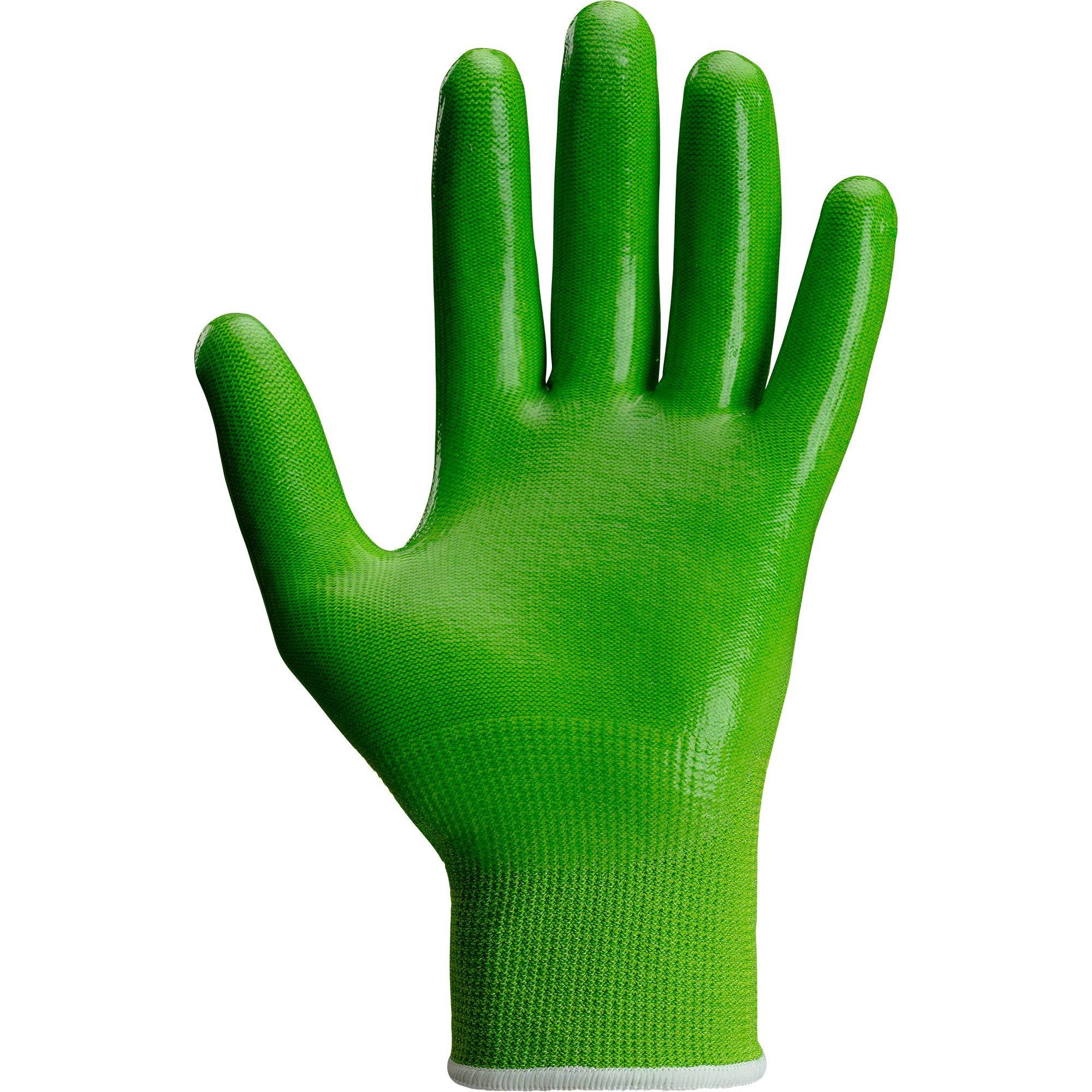 12 Paia - Guanti da Lavoro Crystal Antitaglio in Nylon e Silicone Neri 350032