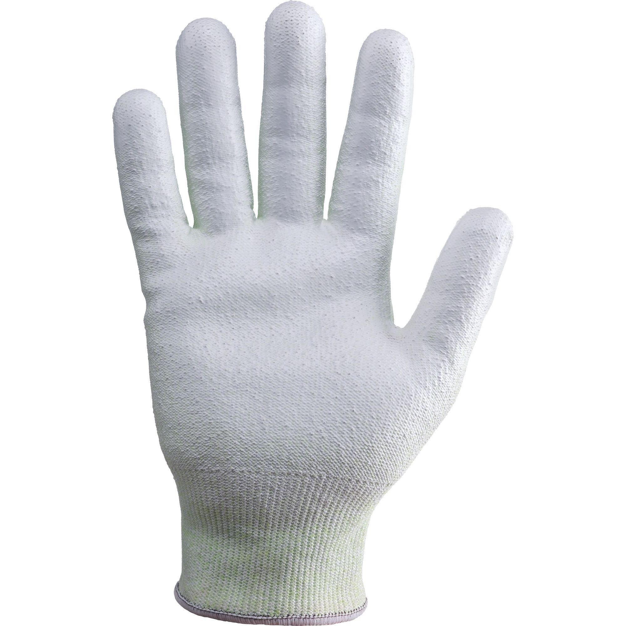 12 Paia - Guanti da Lavoro 555 Lime Antitaglio in Filato Spandex/Poliuretano Neri 337055