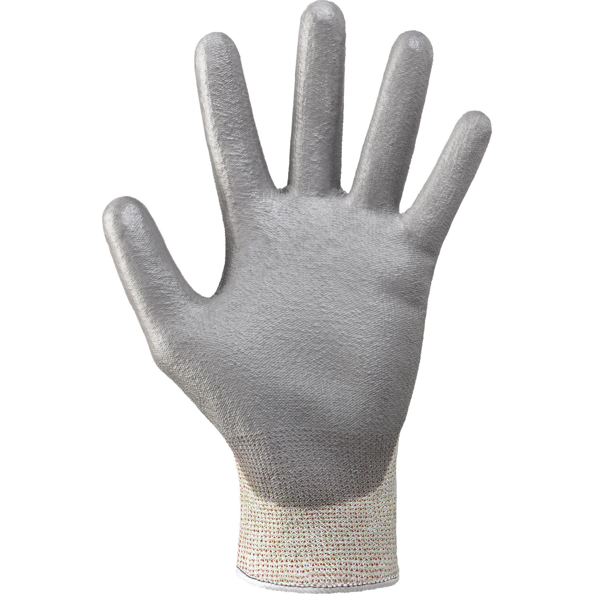 12 Paia - Guanti da Lavoro Calibro 13 Antitaglio in Filato Lycra/Poliuretano Neri 337176