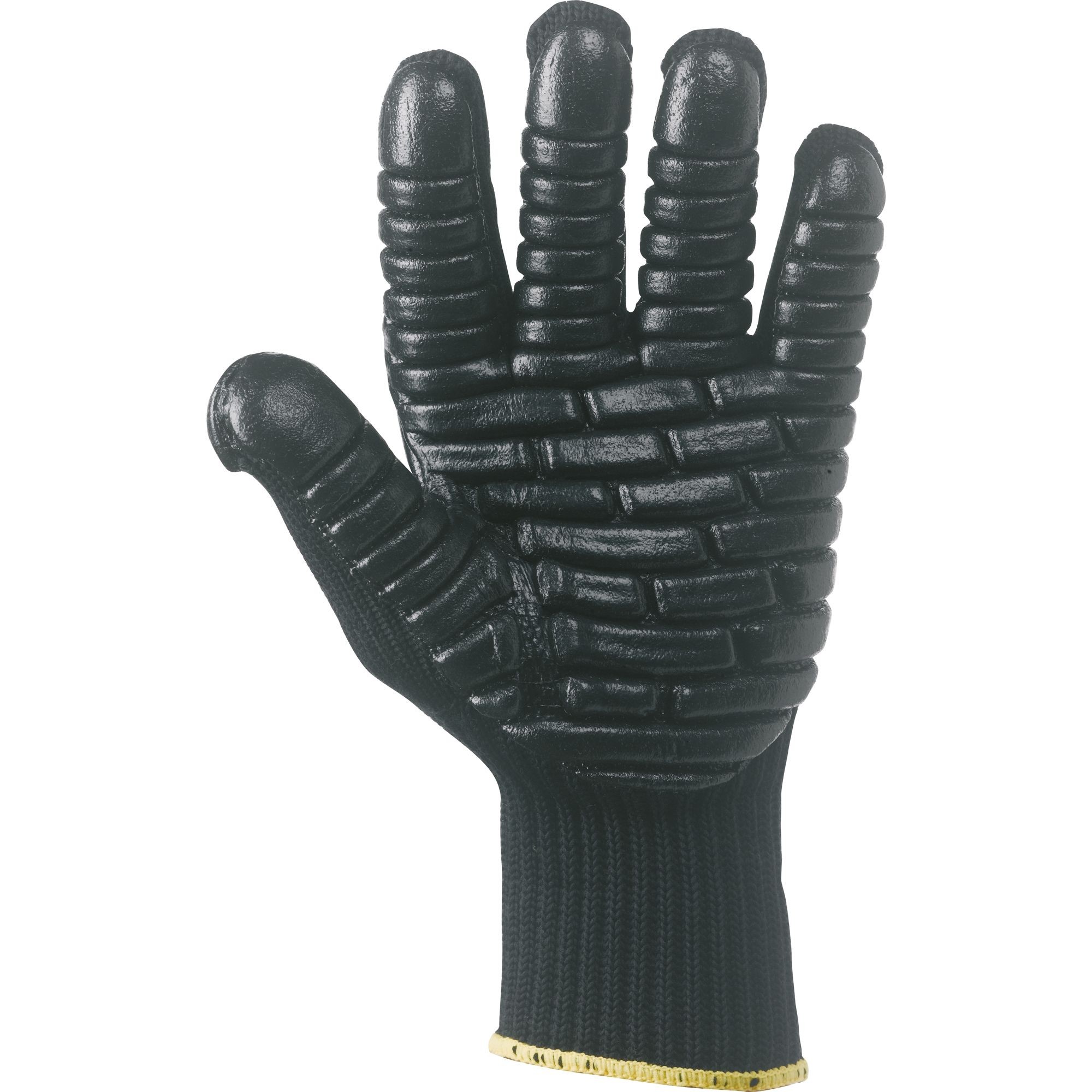 Guanti da Lavoro Cotone - Nylon con Rivestimento Antivibrazione Neri 330006