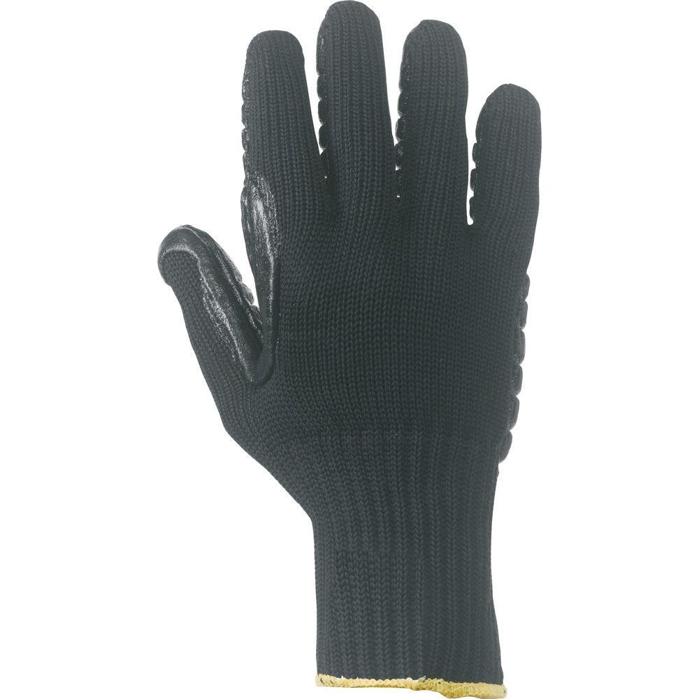 Guanti da Lavoro Cotone - Nylon con Rivestimento Antivibrazione Neri 330006