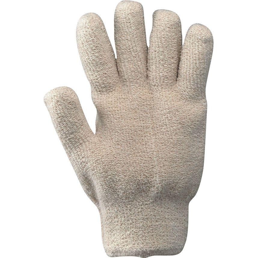 6 Paia - Guanti da Lavoro Superbouclè 100% Cotone Neri 310020