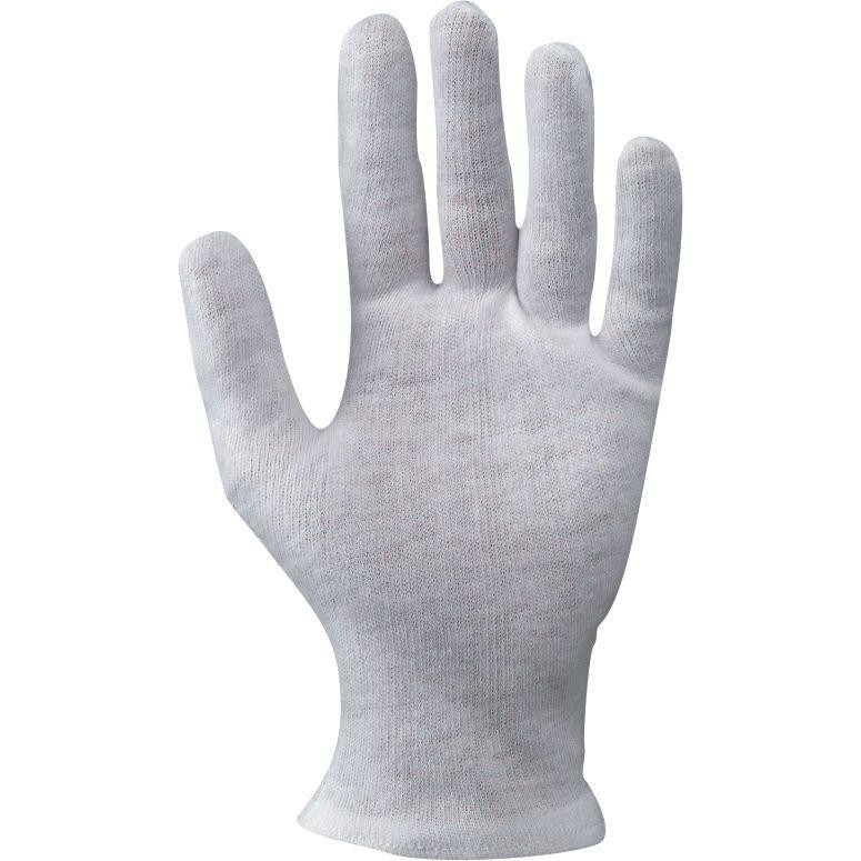 12 Paia - Guanti da Lavoro in Cotone Eco Bianco Neri 335014