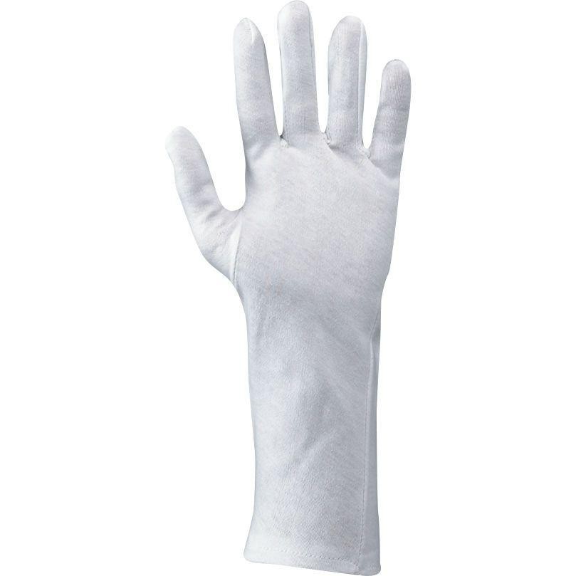 12 Paia - Guanti da Lavoro in Cotone Bianco M/L Neri 335019