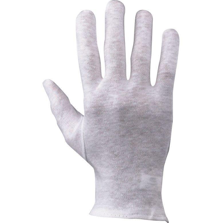 12 Paia - Guanti da Lavoro Cotton White Neri 335021