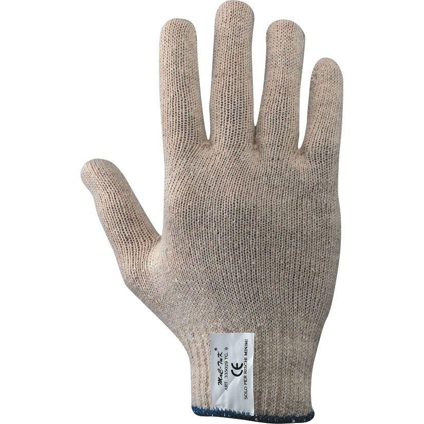 12 Paia - Guanti da Lavoro in Cotone 100% Neri 335029