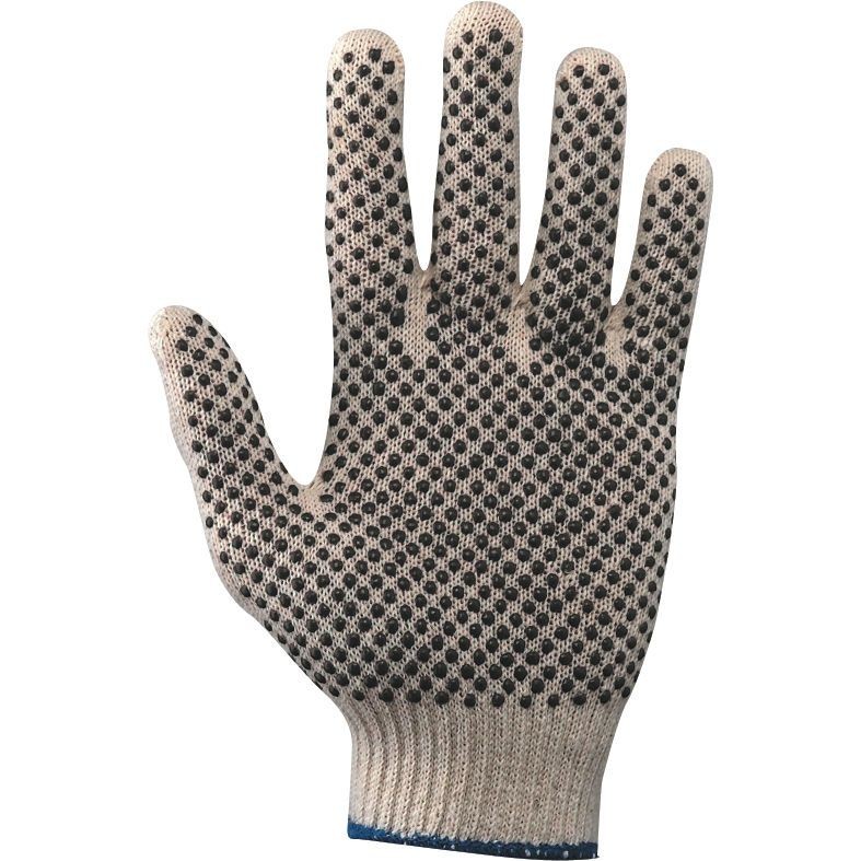 12 Paia - Guanti da Lavoro in Cotone 100% Neri 335029