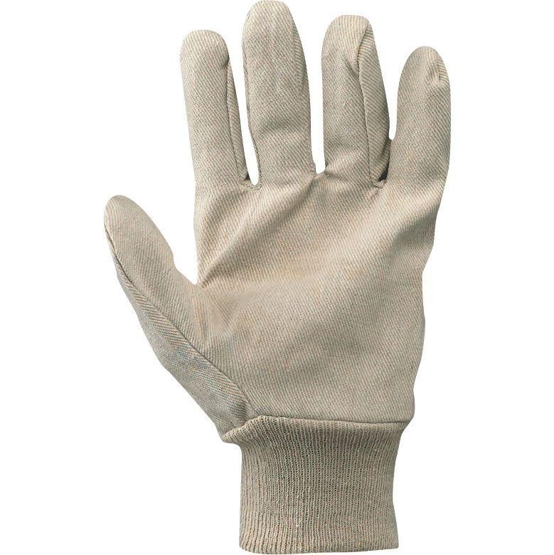 12 Paia - Guanti da Lavoro in Tela di Cotone Neri 336009