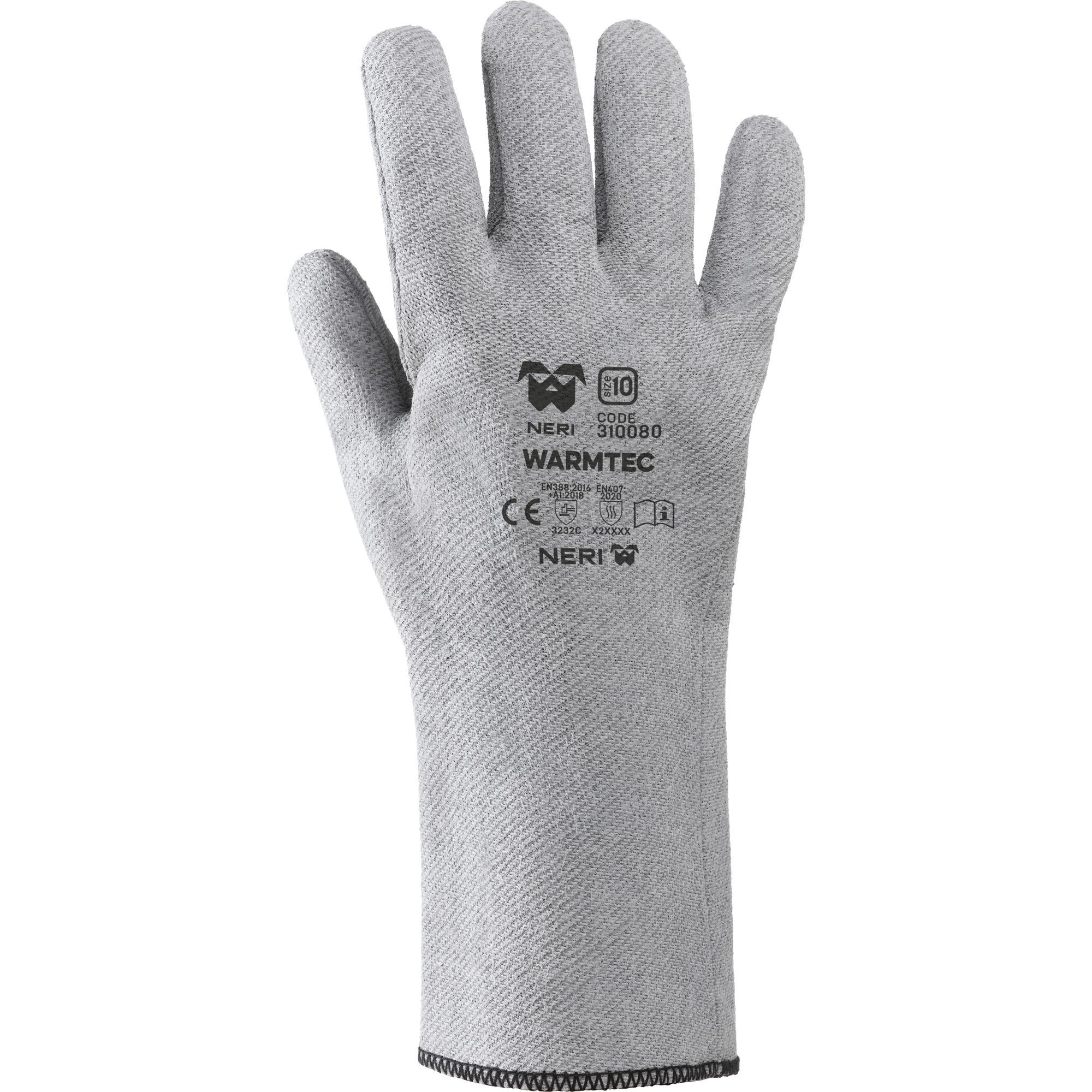 12 Paia - Guanti da Lavoro Warmtec in Tessuto Cotone/Poliestere Rivestito in Nitrile Neri 310080