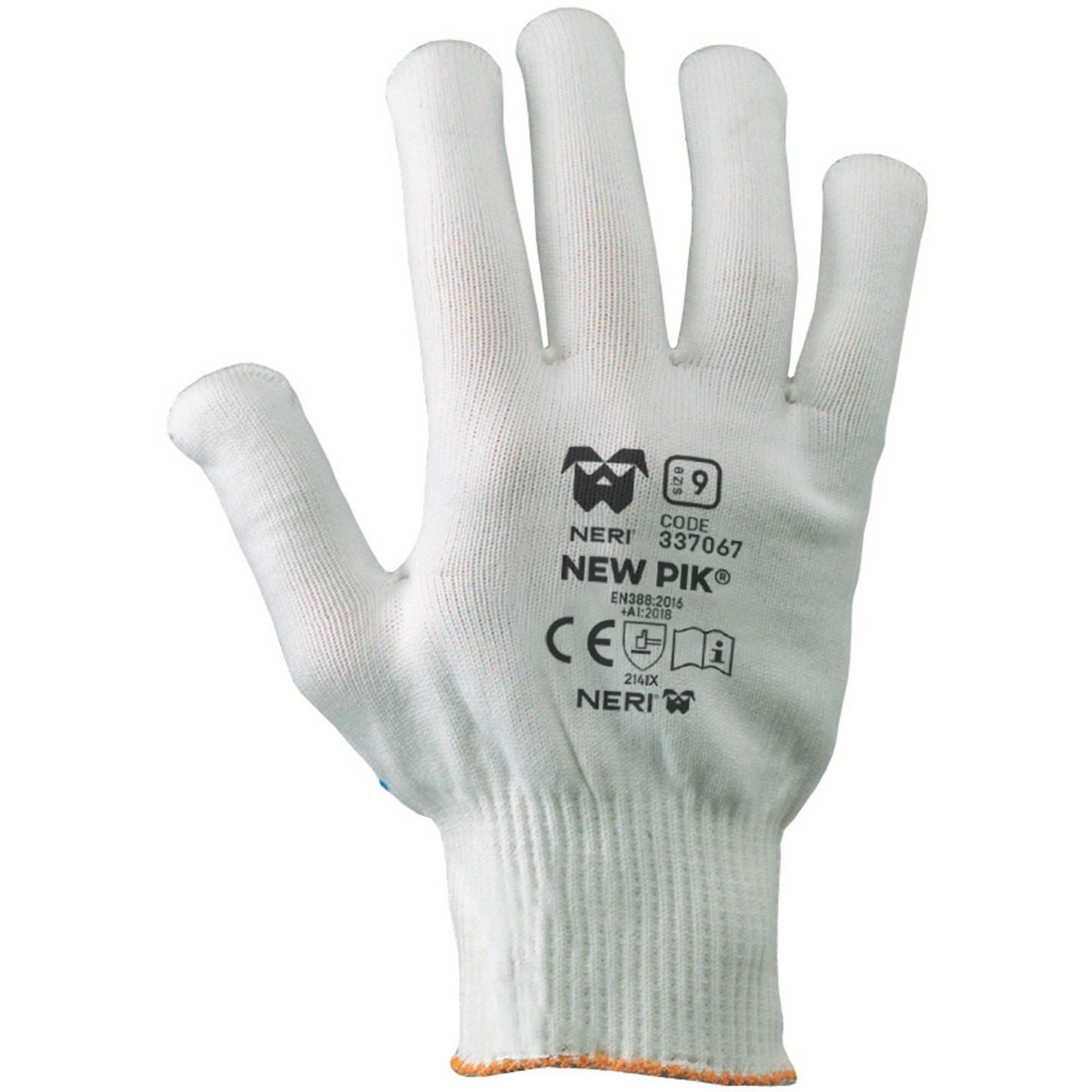 12 Paia - Guanti da Lavoro New Pik in Filanca Neri 337067