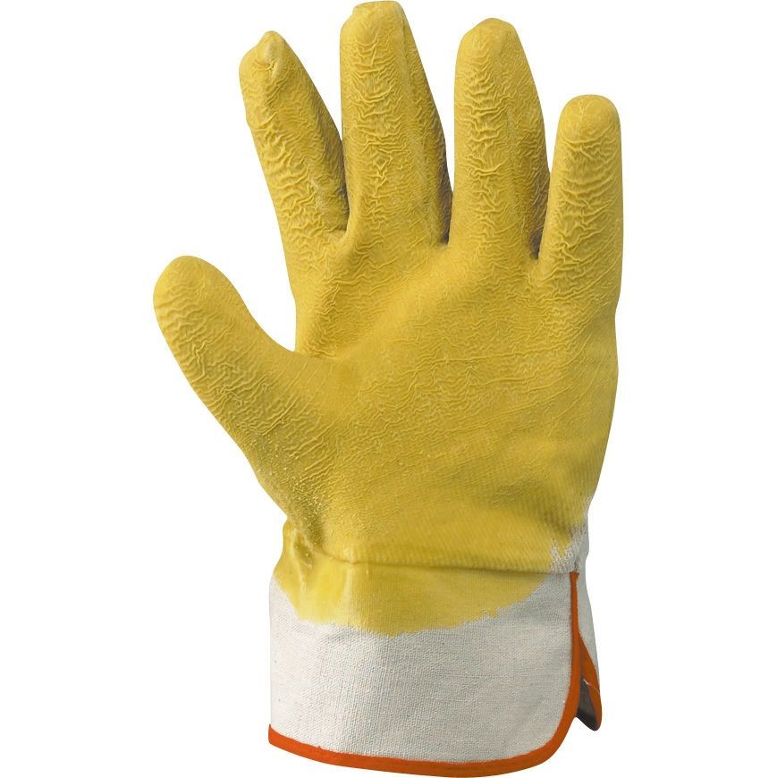 12 Paia - Guanti da Lavoro Lisa -C in Tessuto Jersey di Cotone Impregnato in Lattice Neri 355010