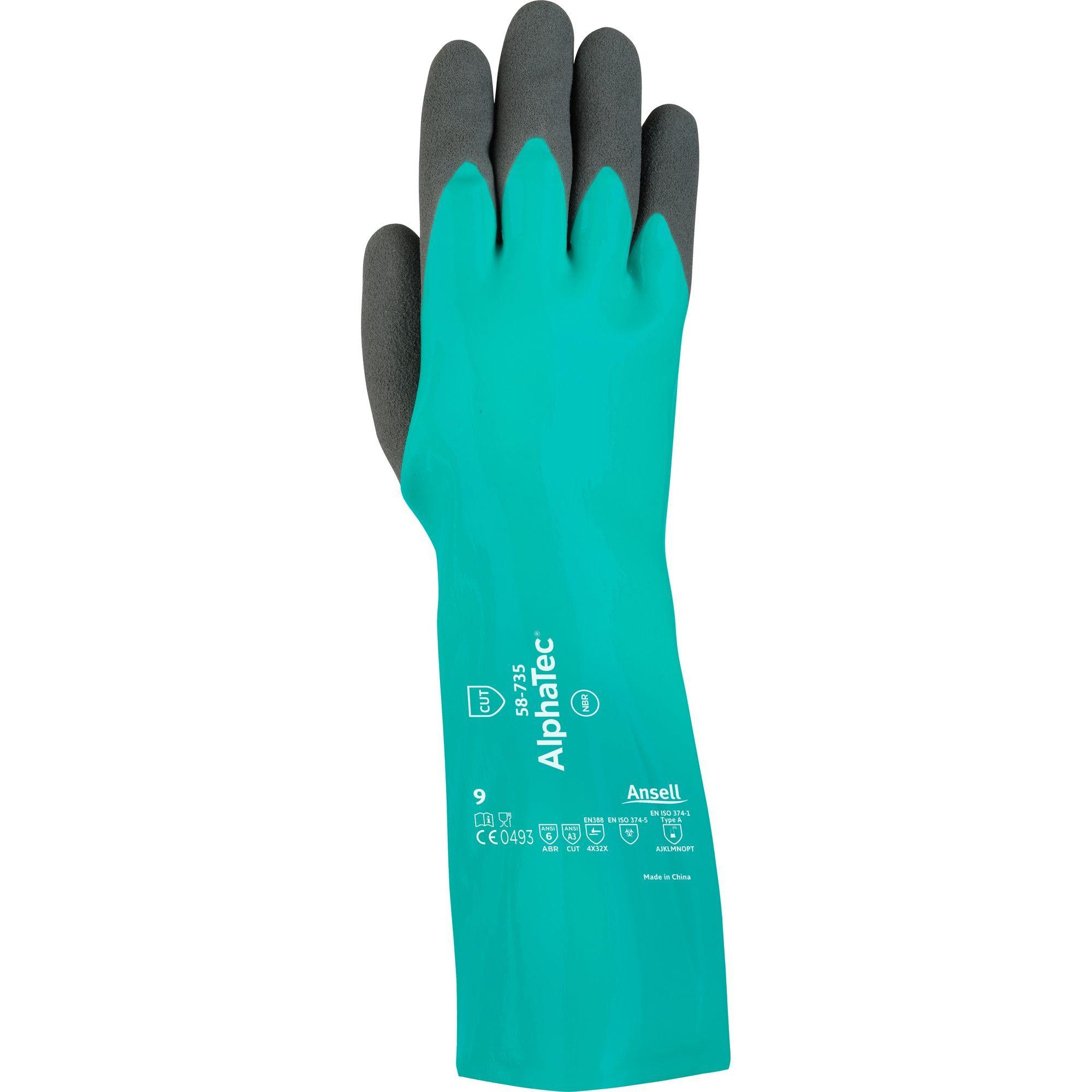 6 Paia - Guanti da Lavoro Industriali in Nitrile Neri 340009