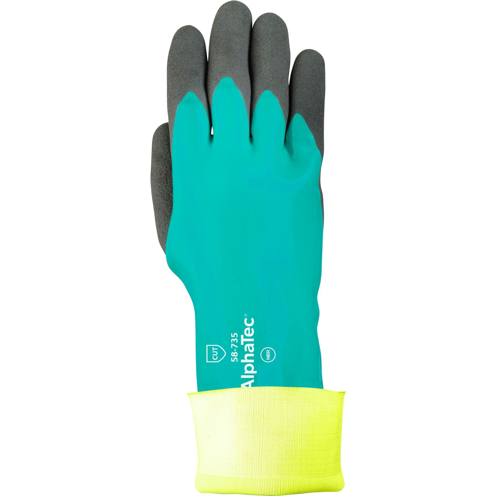 6 Paia - Guanti da Lavoro Industriali in Nitrile Neri 340009
