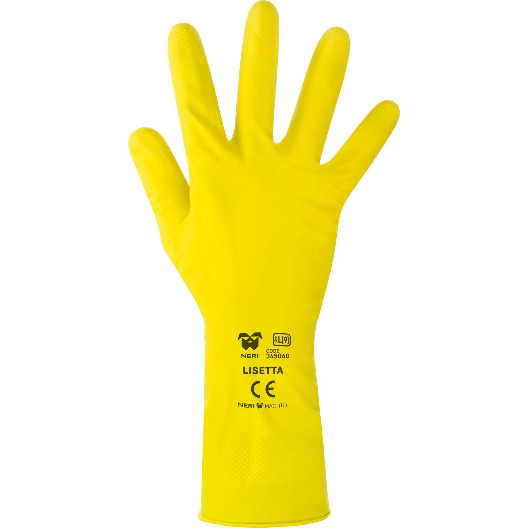 10 Paia - Guanti da Lavoro Vital 124 in Lattice Naturale Neri 345072