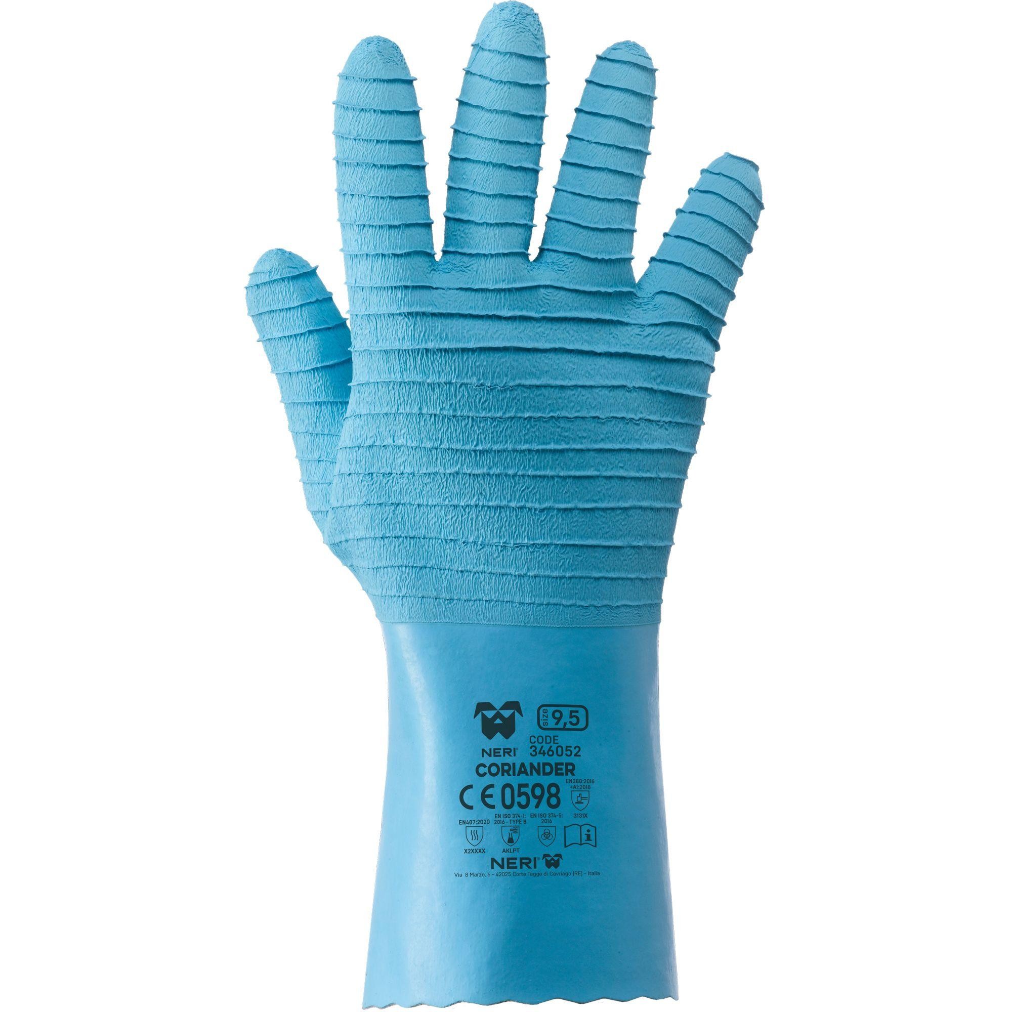 6 Paia - Guanti da Lavoro Coriander in Lattice Crinkle Neri 346052
