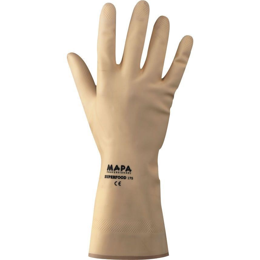 10 Paia - Guanti da Lavoro Vital 175 in Lattice Naturale Neri 349035