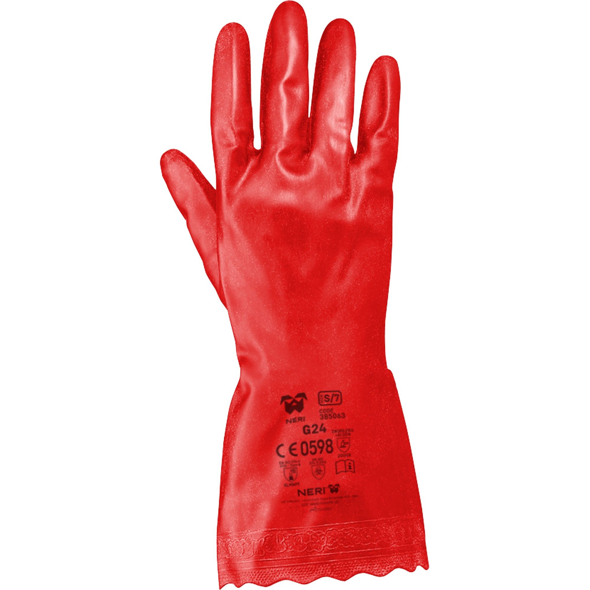 10 Paia - Guanti da Lavoro G24 in PVC Leggero Neri 385063
