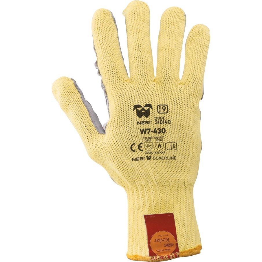 6 paia - Guanti da Lavoro W7- 430 100% Kevlar Neri 310140
