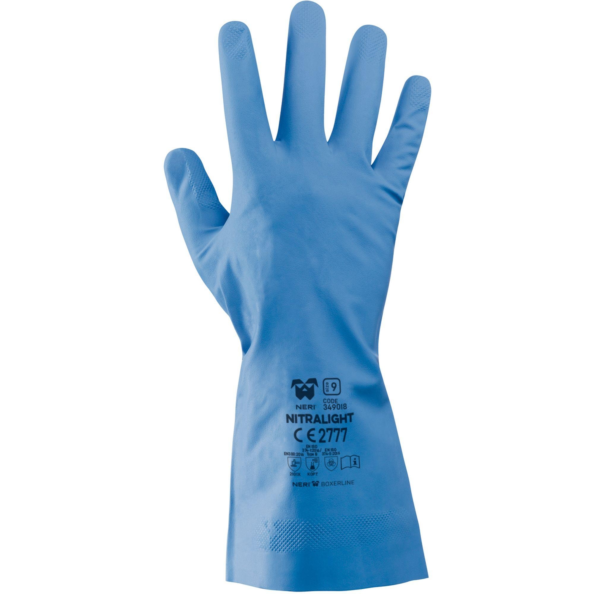 12 Paia - Guanti da Lavoro Nitralight Monouso Neri 349018