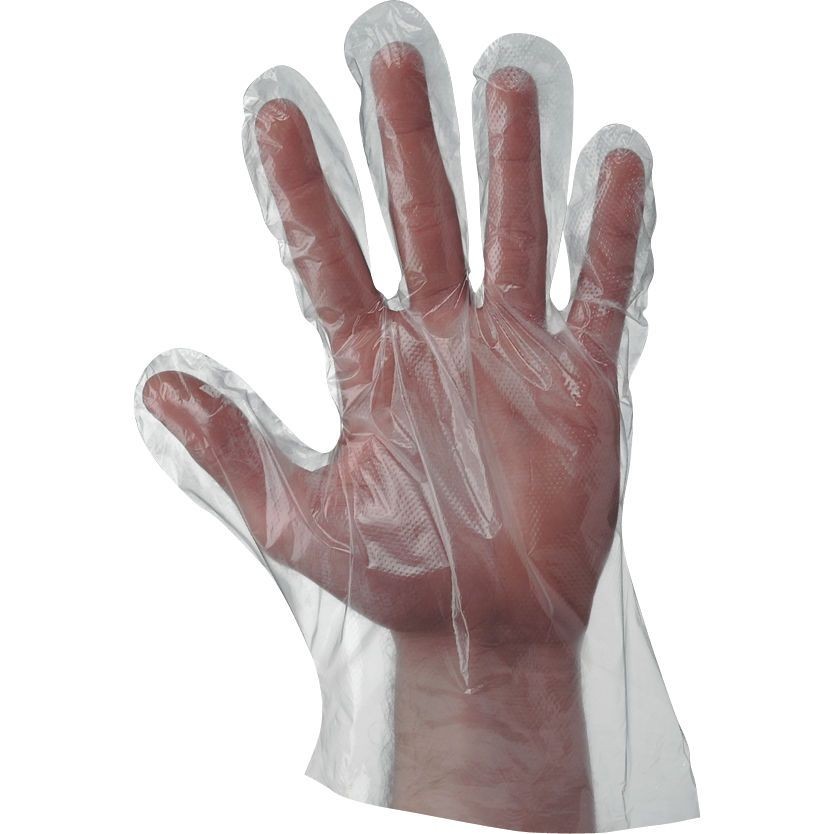 Guanti da Lavoro Poli 100% politene Monouso (100 Pezzi) Neri 391010