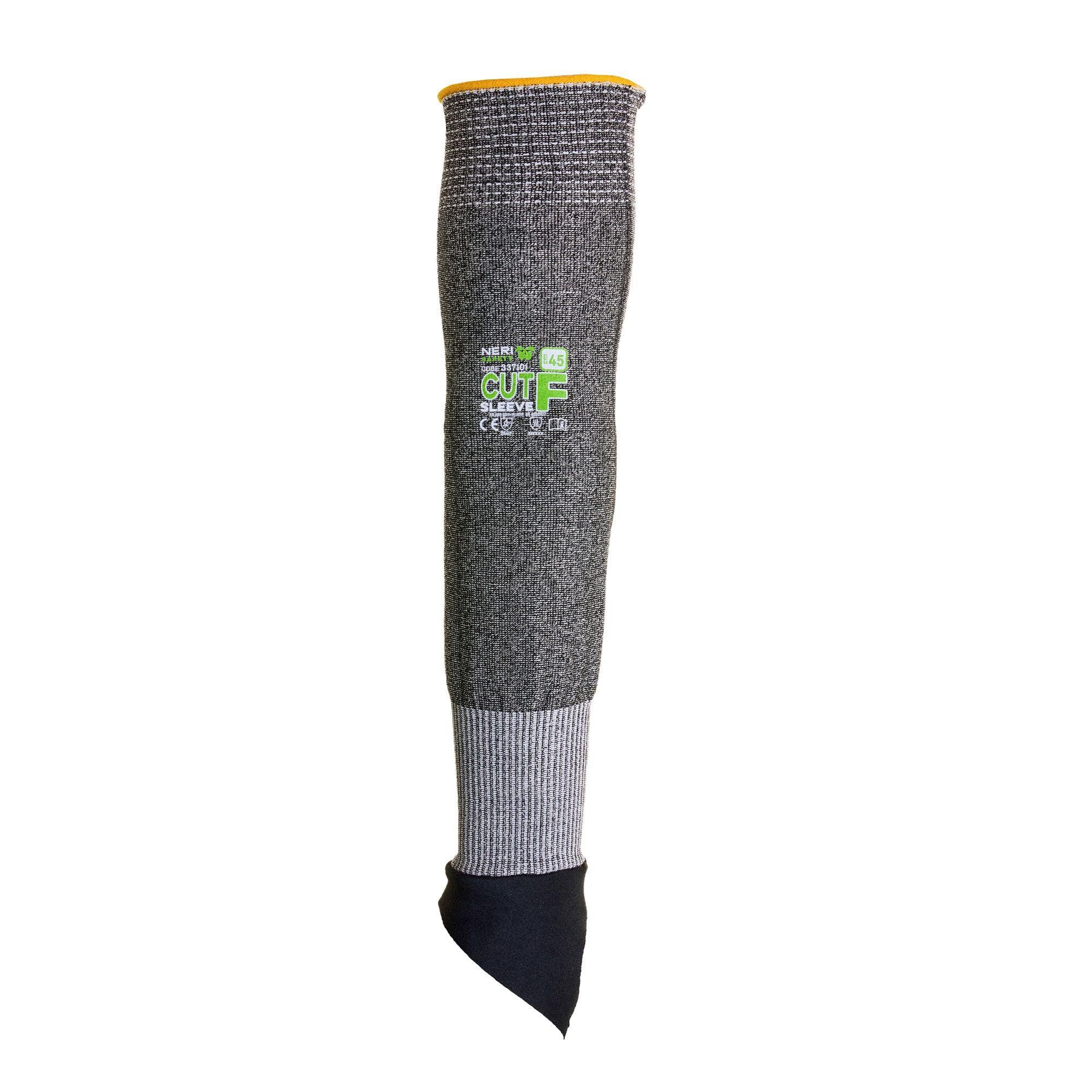 6 Paia - Manichetta da Lavoro Cut Ev-Sleeve in Fibra di Acciaio-Nylon-Tessuto Sintetico Neri 337101