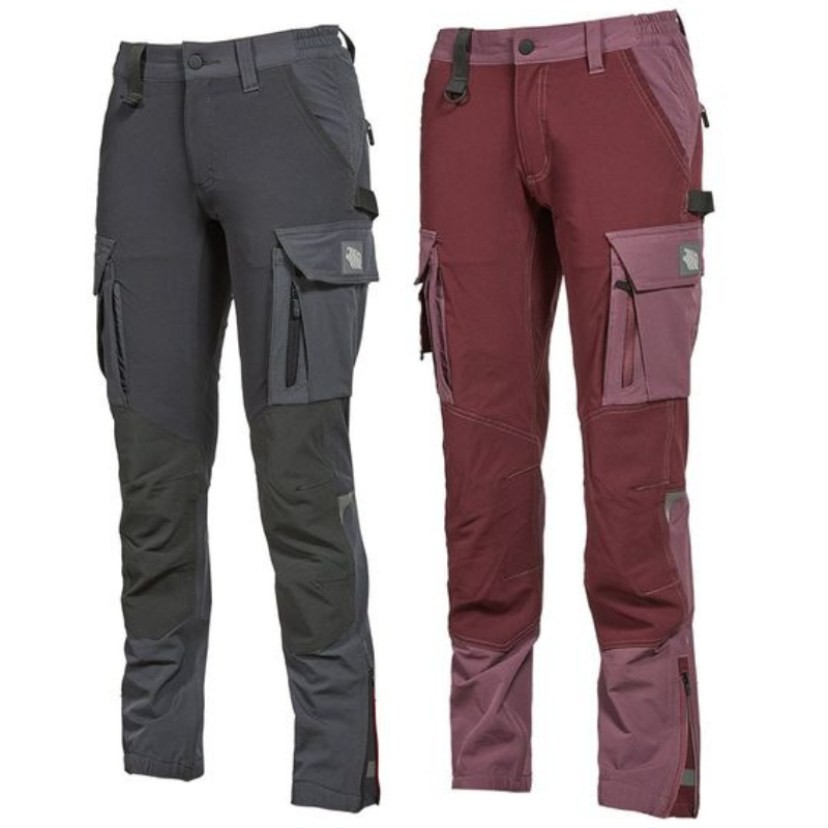 Pantaloni da Lavoro U-power Trek Lady da Donna Stretch Multitasche WFU402DP
