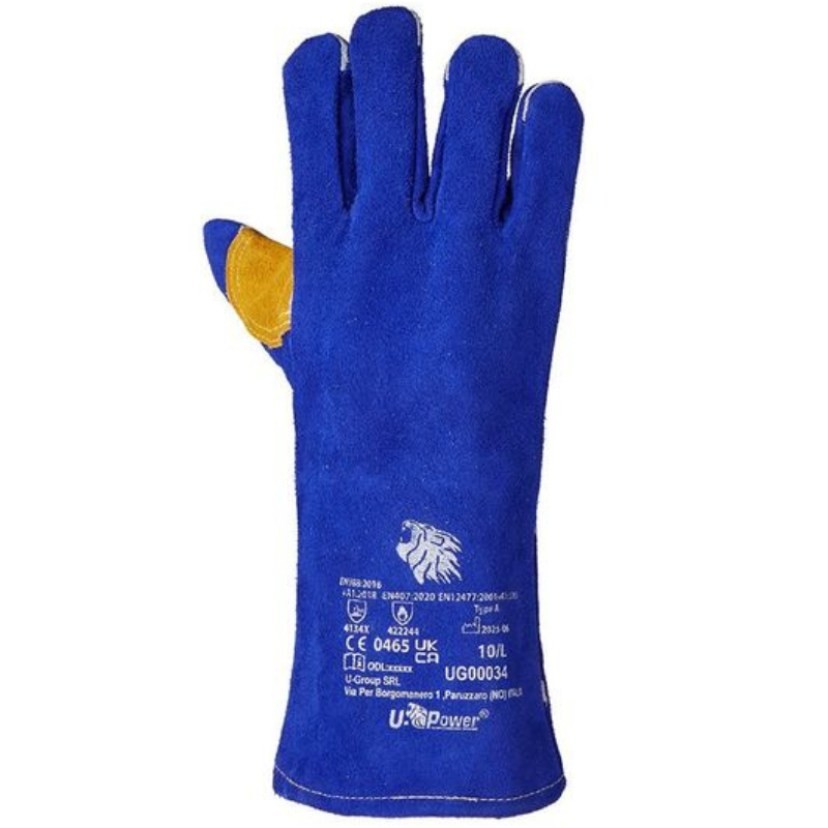 12 Paia - Guanti da Lavoro U-power Anticalore da Saldatore Forge GUG00034
