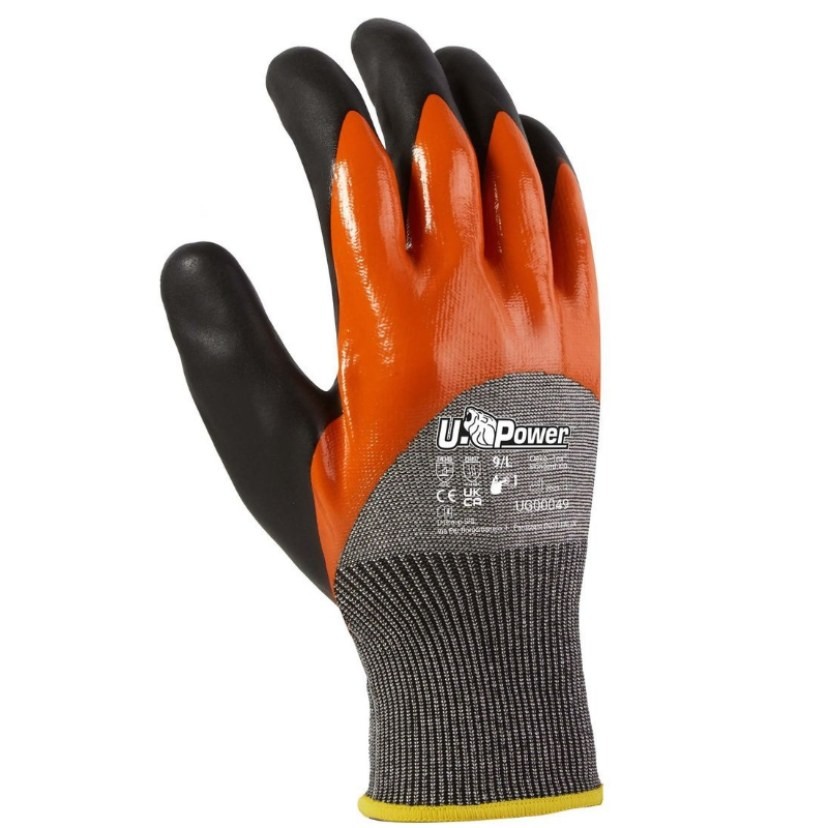 12 Paia - Guanti da Lavoro U-power Oil Proof GUG00049