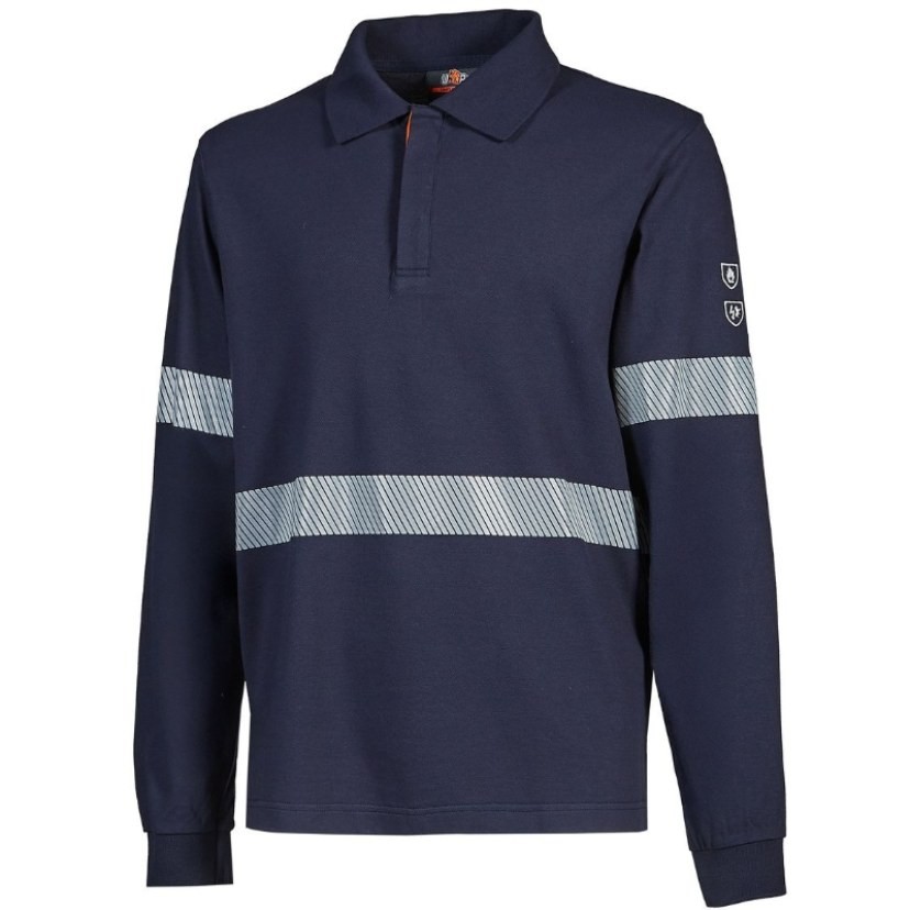 Polo da Lavoro U-power Granix Alta Visibilità Multiprotezione a Manica Lunga WMP436NB
