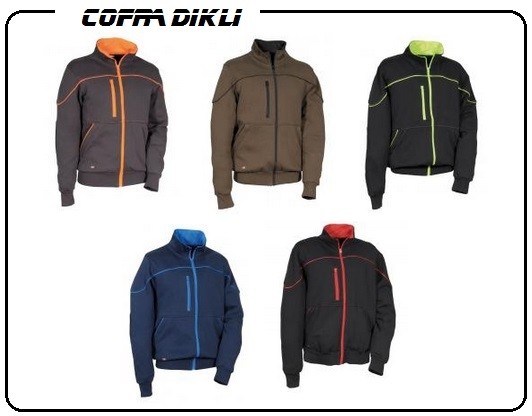 Felpa con zip da lavoro Cofra DIKLI V547-0