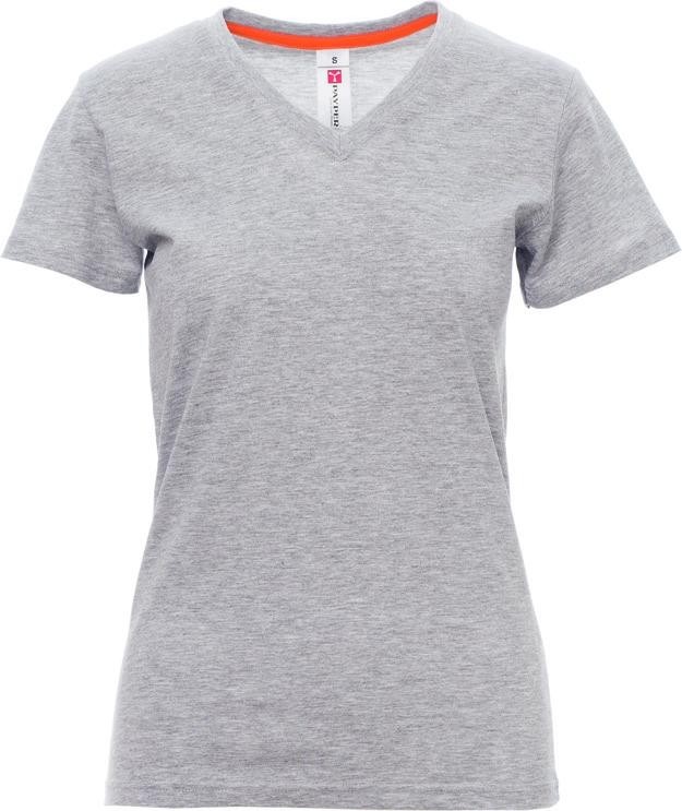T-Shirt manica corta da lavoro PAYPER-V-NECK LADY MELANGE