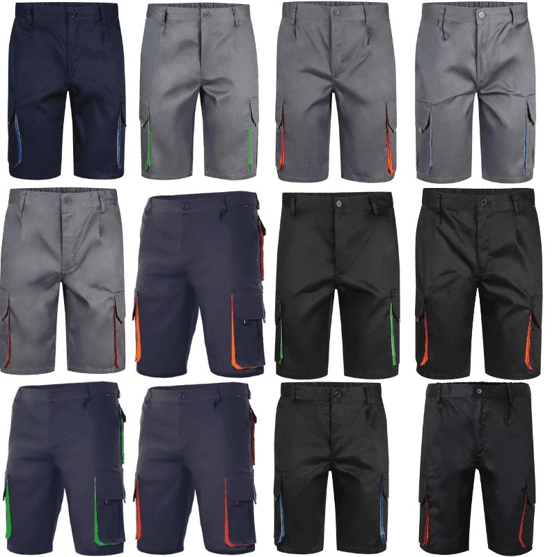 Bermuda bicolore da Lavoro Multitasche Velilla 103007