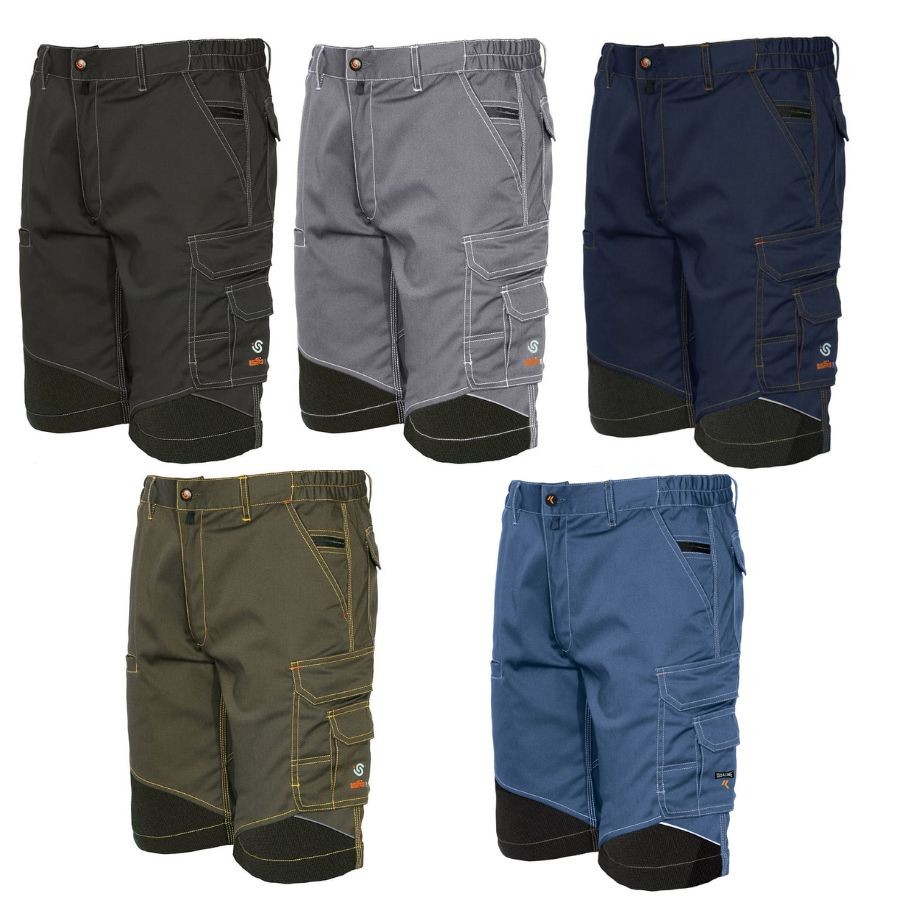 Bermuda da lavoro Extreme ISSA Line Bicolore Multitasche Stretch 8834B