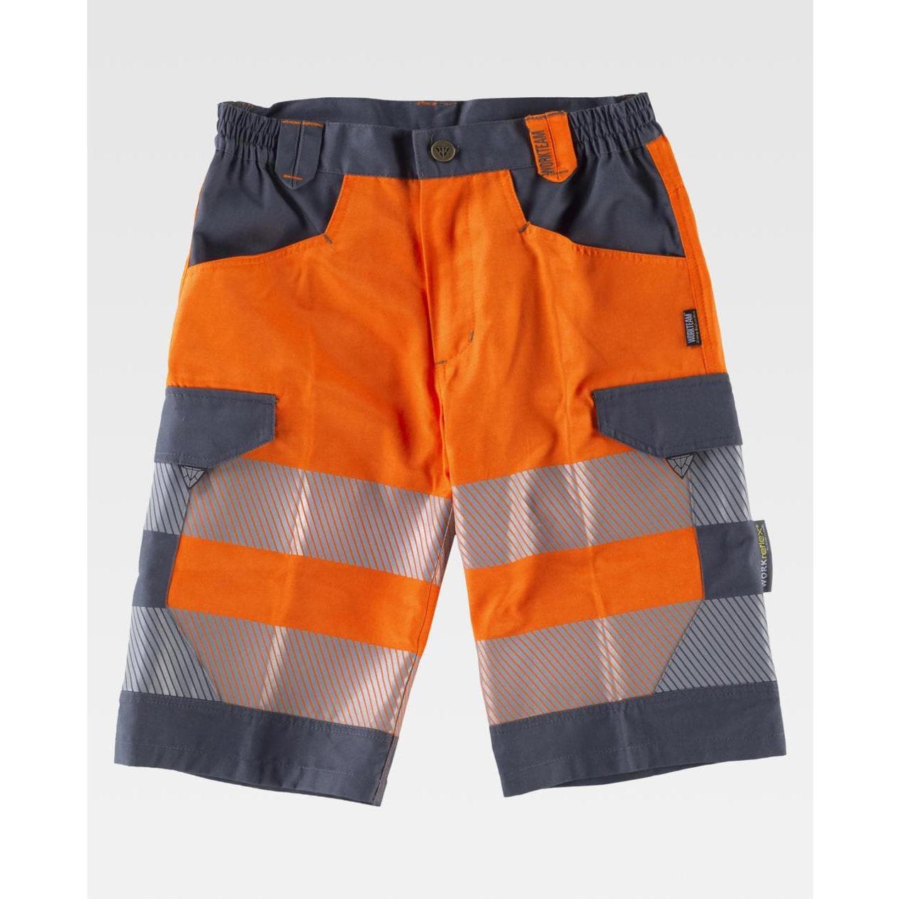 Bermuda da Lavoro Workteam Bicolore Alta Visibilit� C2705