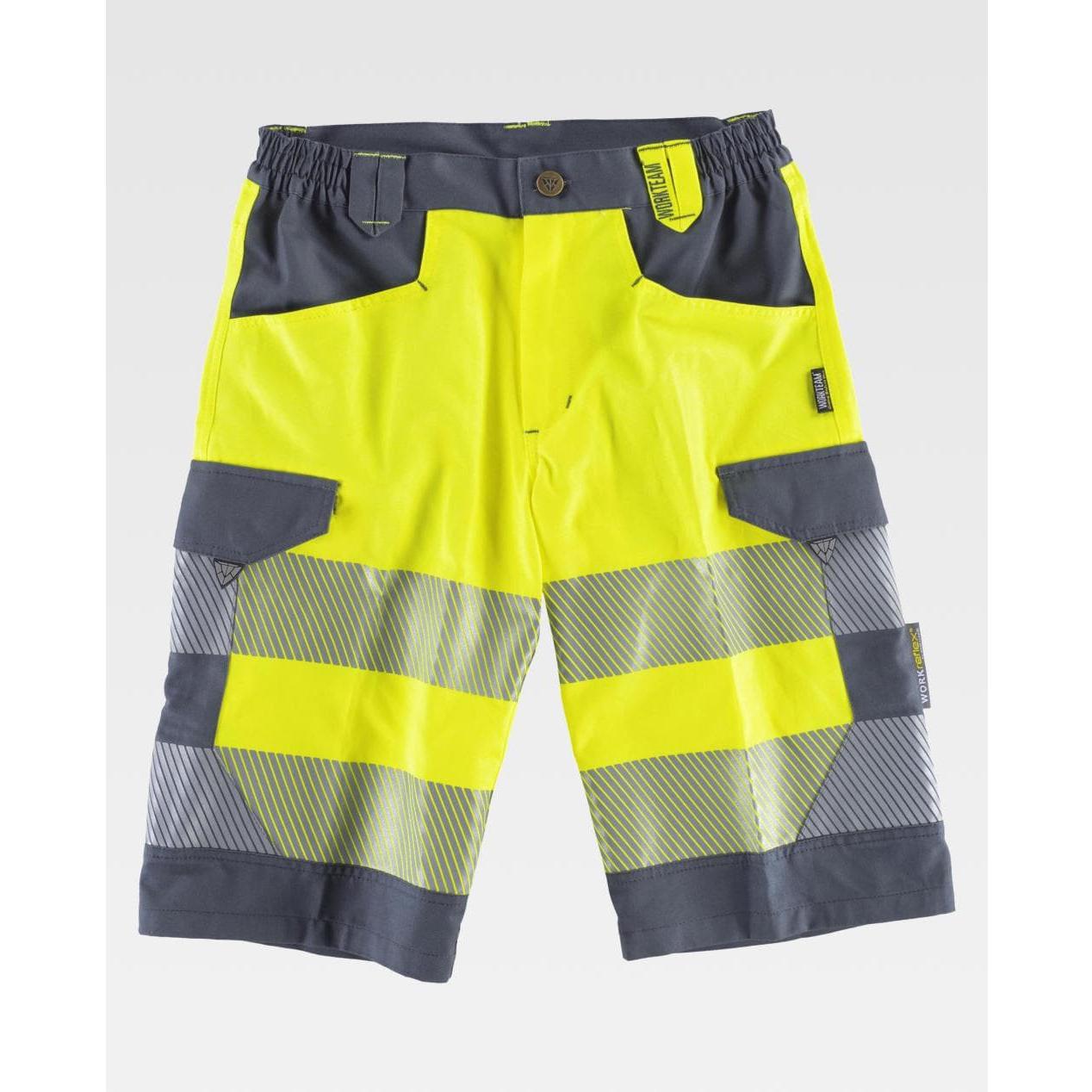 Bermuda da Lavoro Workteam Bicolore Alta Visibilit� C2705