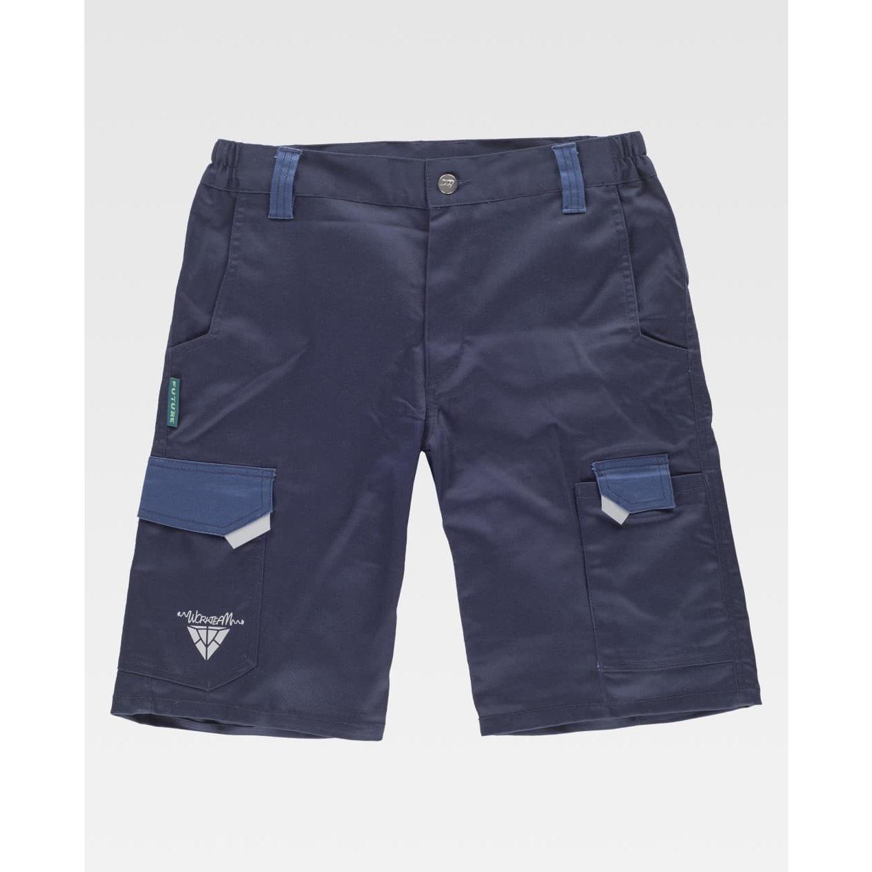 Bermuda da Lavoro Workteam Stretch Multitasche WF2817