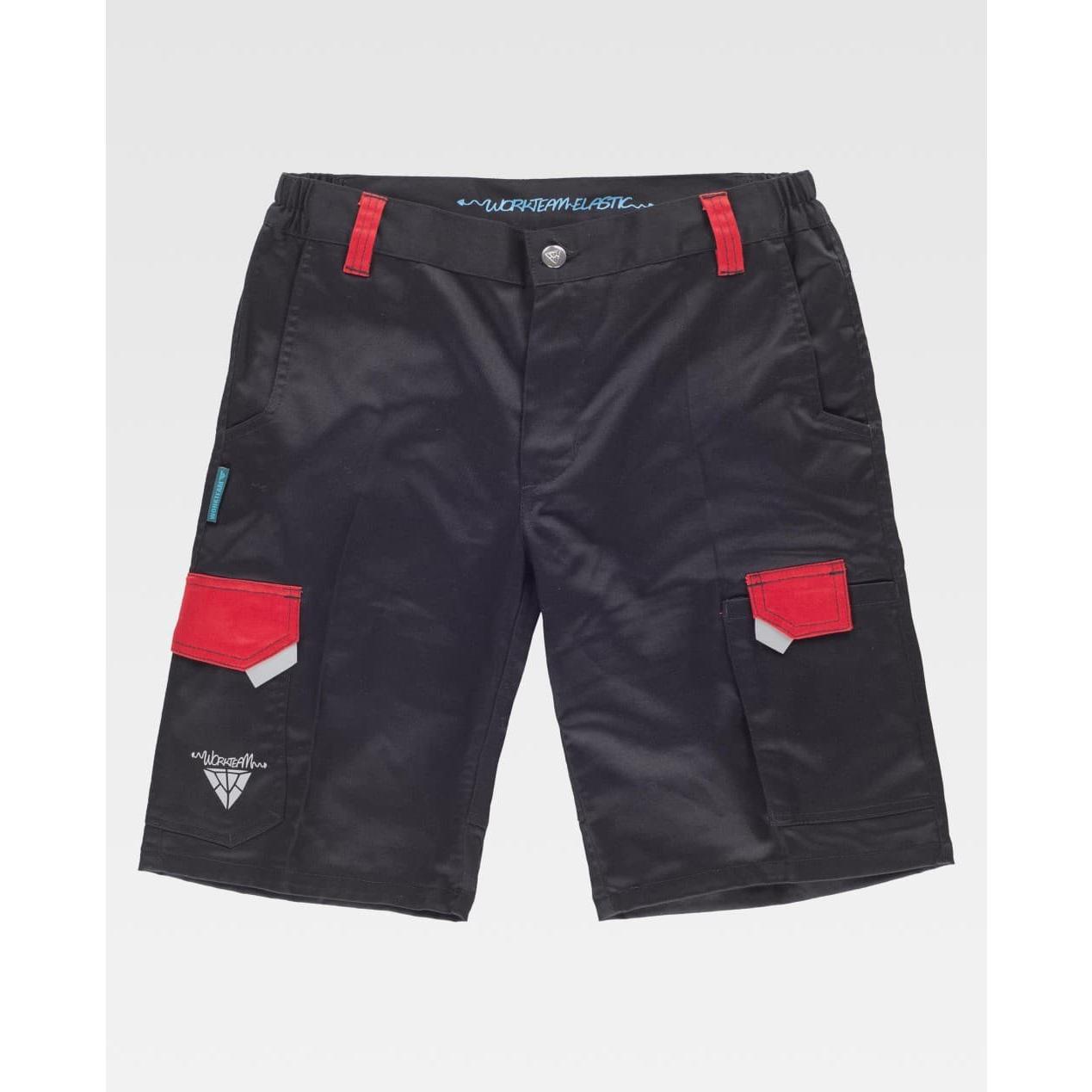 Bermuda da Lavoro Workteam Stretch Multitasche WF2817