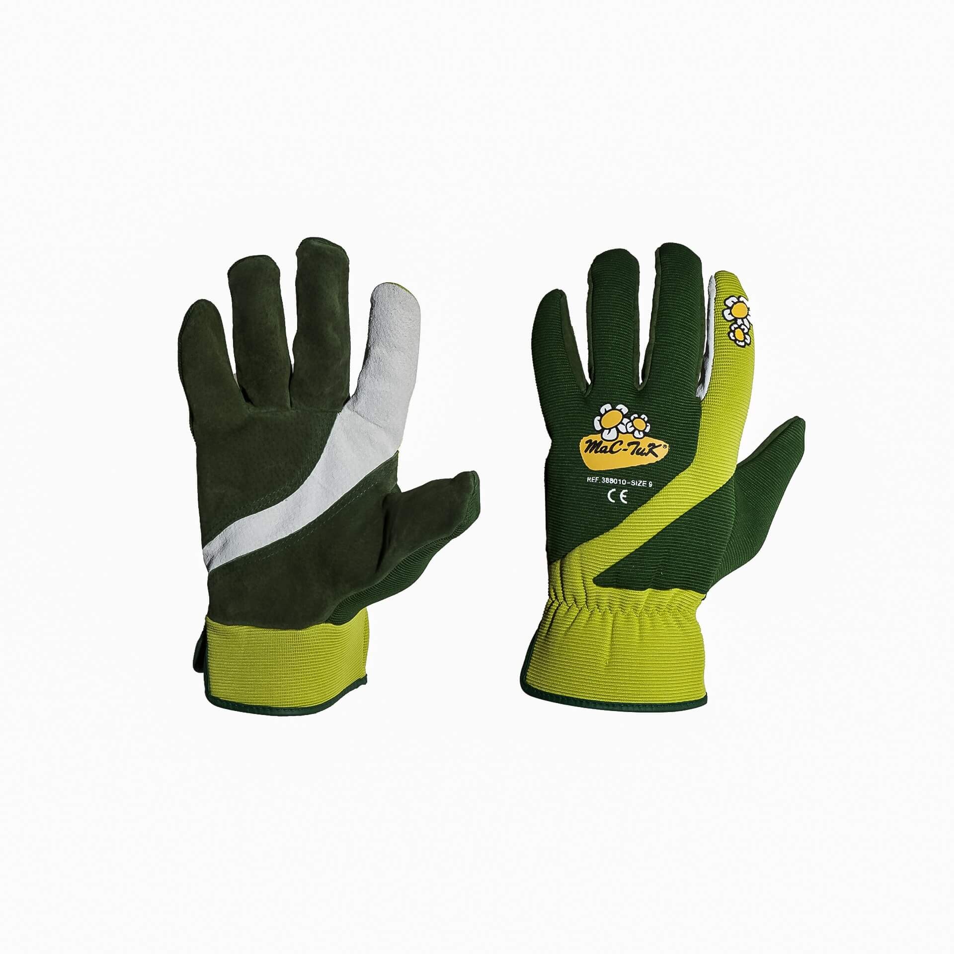 Box da 48 Paia - Guanti Tecnici in Crosta Suina e Tessuto Tecnico per Giardinaggio Fai da Te - 388010