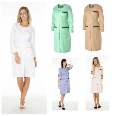 Camice Da Lavoro Molinel Caroline CAROLINEMTBC/M Multitasche Lungo Donna Pulizie Benessere Con Maniche Convertibili