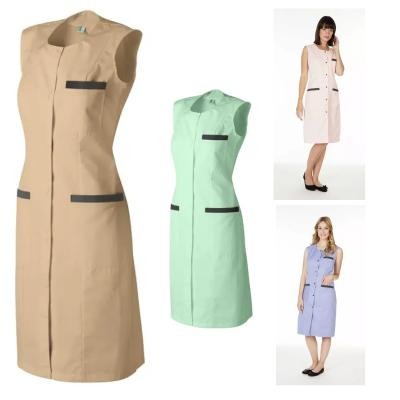 Camice Da Lavoro Molinel Caroline CAROLINESMLA/C Multitasche Lungo Donna Pulizie Benessere Senza Maniche