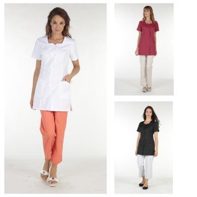 Camice da Lavoro Molinel Clemence CLEMENCEMCBLA Donna Estetista Parrucchiera Benessere